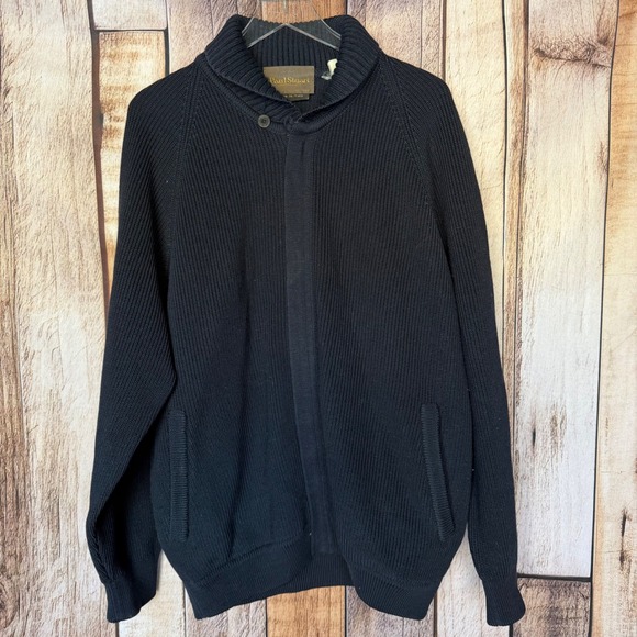 Paul Stuart Shawl Collar Knit Sweater Jacket Cardigan Quiet Luxury Old Money XL